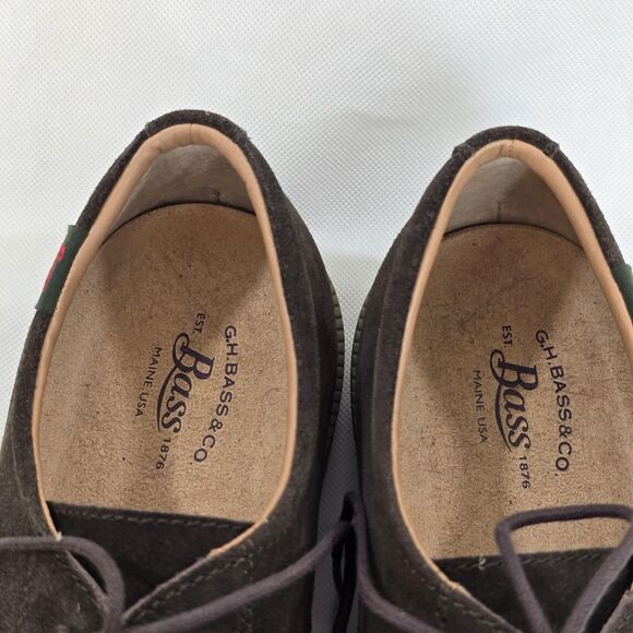 G.H. Bass Pasadena Shoes Mens Size 12 Brown Suede Oxford Casual Lace Up - Picture 11 of 16